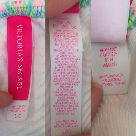 4/$25 VS Colorful Boho Swim Suit Bottoms Sz. L - Picture 7 of 7